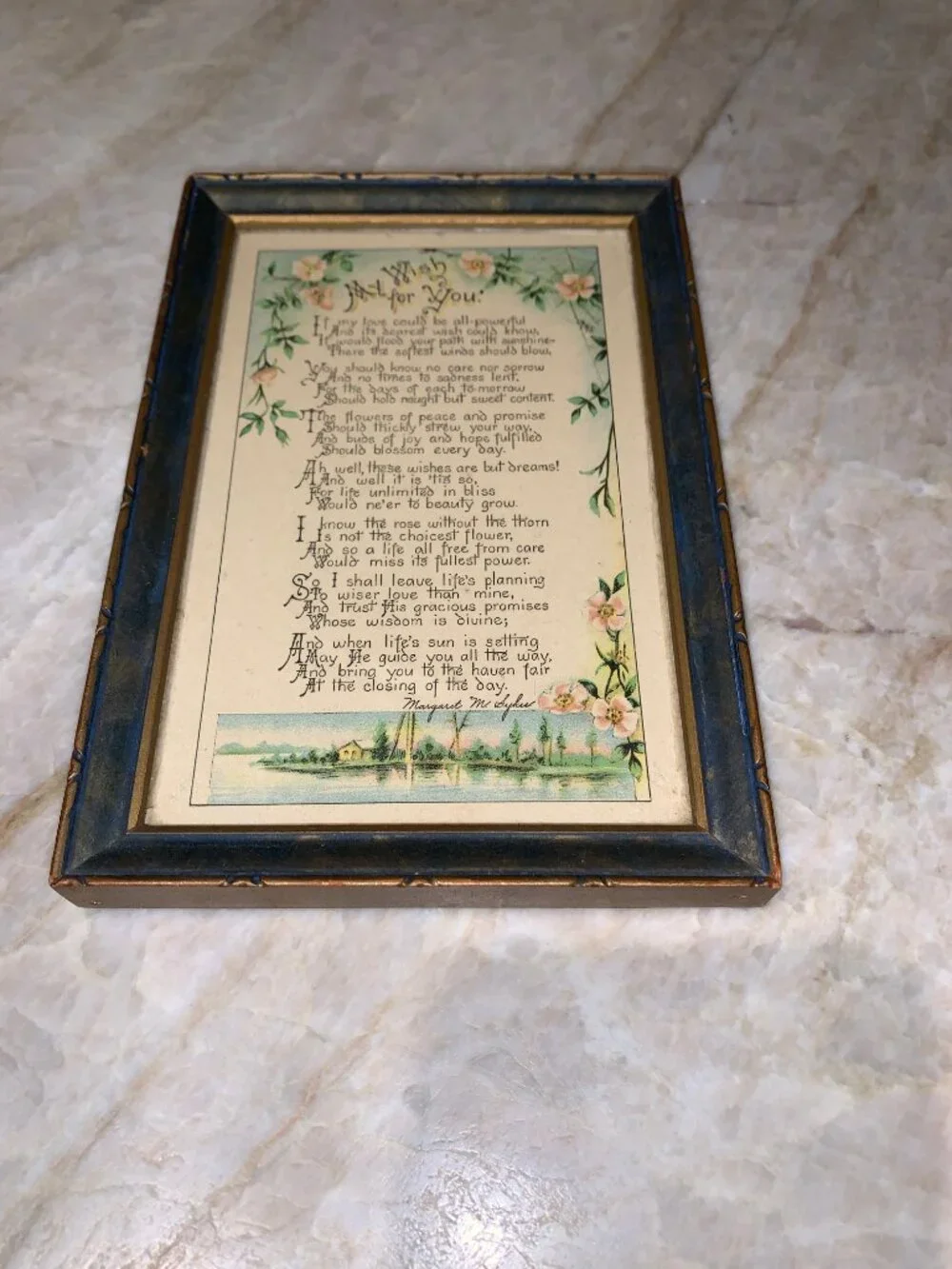 Antique Framed Love Poem